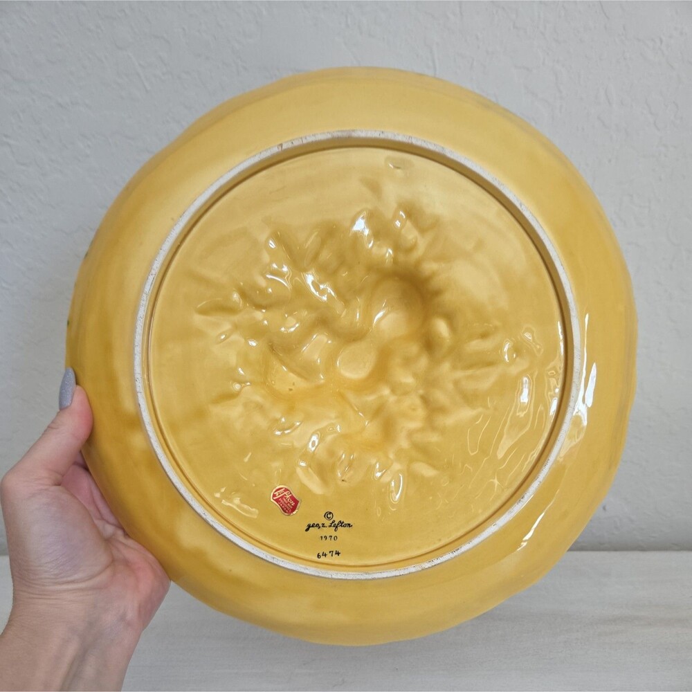 Vintage Lefton Merry Mushroom Ceramic Appetizer Hors d'oeuvre Plate Cottagecore - Picture 11 of 13